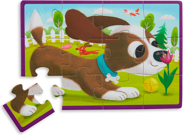 B. Brand Casse-tête B.Woody - Casse-tête de bois Pack o' Puzzles 48 pièces - Animaux domestiques 062243467156