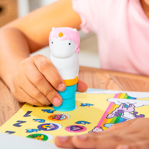 Melissa & Doug sticker wow - bloc d'activités et estampeuse à autocollants - licorne 000772320139