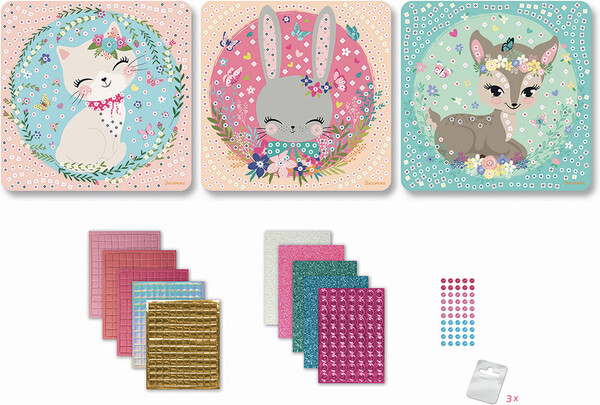 Sycomore stick'n fun - petit modèle 3 mosaïques - animaux mignons 3700143948043