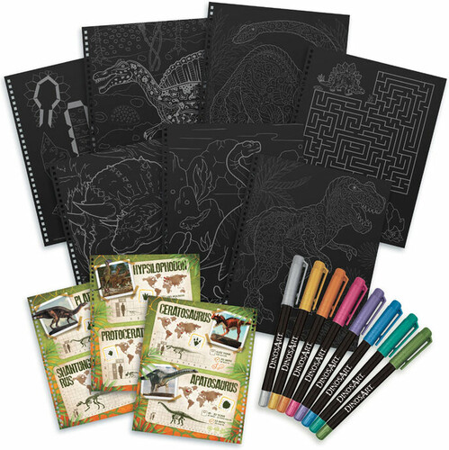 DinosArt Dinosart Livre de coloriage à pages noires 694704152051