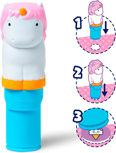 Melissa & Doug sticker wow - bloc d'activités et estampeuse à autocollants - licorne 000772320139