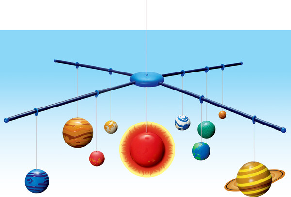 4m Science Crée un mobile 3D du système solaire phosphorescent 4893156055200