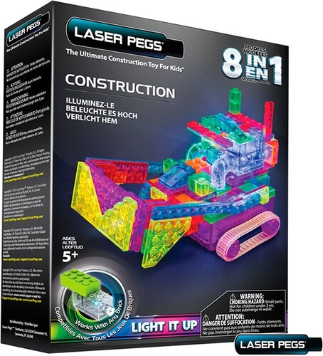Laser Pegs - briques illuminées Laser Pegs camion de contruction motorisé 8 en 1 (briques illuminées) 810690020703