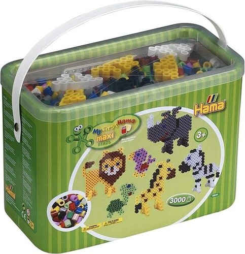 Hama Hama Maxi 3000 beads & pegboard in bucket 028178088040