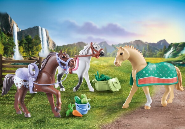Playmobil Playmobil 71356 3 chevaux Morgan, Quarter horse et Shagya 4008789713568