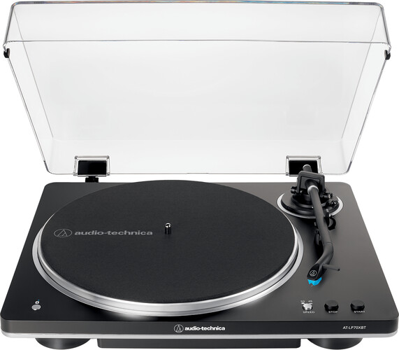 Audio Technica Table Tournante AT-LP70XBT-BS Noir et Argent automatique Belt-Drive (Bluetooth) 4961310162306
