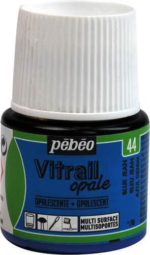 pébéo Peinture vitrail opale 45ml bleu jean 44 3167860098213