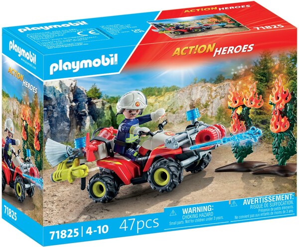 Playmobil Playmobil 71825 Pompier avec quad et arbustes enflammes 4008789718259