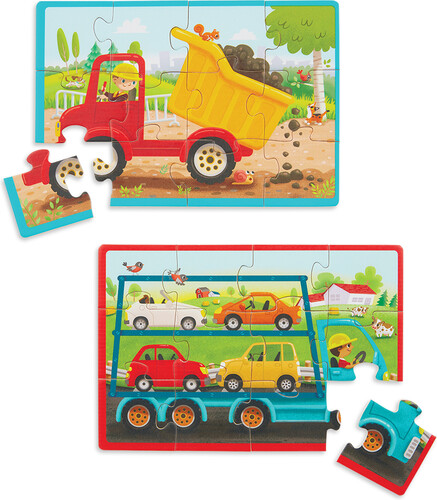 B. Brand Casse-tête B.Woody - Casse-tête de bois Pack o' Puzzles 48 pièces - Camions 062243467132