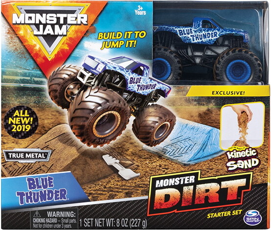 Monster Jam Monster Jam Ensemble camion monstre Kinetic Monster Dirt Blue Thunder (Monster Truck) 778988548929