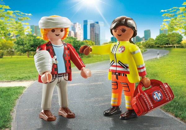 Playmobil Playmobil 71506 Duo Secouriste et blesse 4008789715067