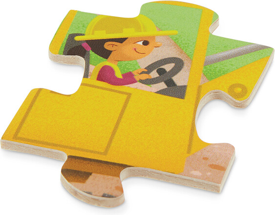 B. Brand Casse-tête B.Woody - Casse-tête de bois Pack o' Puzzles 48 pièces - Camions 062243467132