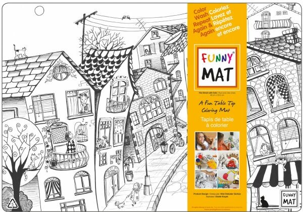 Funny Mat Napperon Funny Mat Rue avec des chats 067897005969