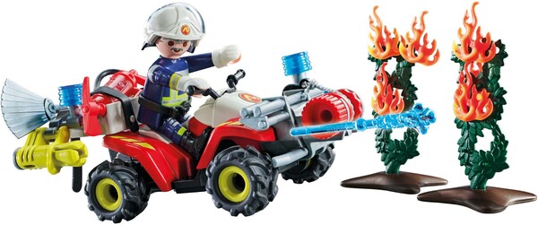 Playmobil Playmobil 71825 Pompier avec quad et arbustes enflammes 4008789718259