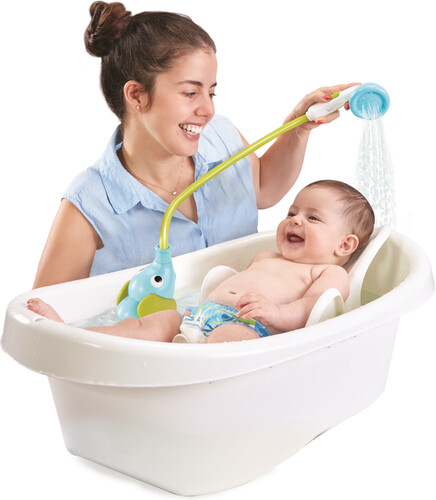 Yookidoo Douche de bébé éléphant bleu pour le bain 