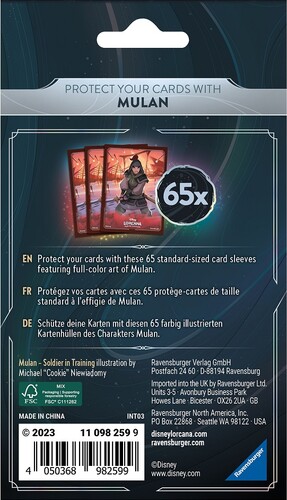 Lorcana Disney Lorcana Rise of the floodborn - Mulan Sleeves (65) 4050368982599