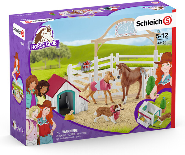 Schleich Schleich 42458 Horse Club chevaux invités d'Hannah avec chienne Ruby 4059433574295