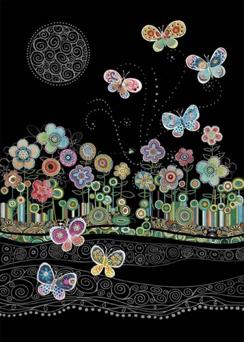 Bug Art Carte fête Jewels Papillons et fleurs sans texte 5033678111421