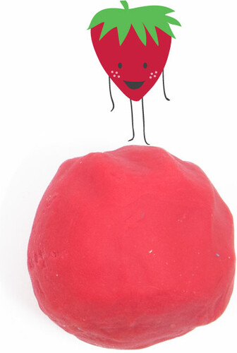 Tutti Frutti Pâte à modeler 250g fraise (fr/en) 061404005046