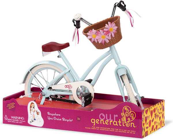Poupées Our Generation Accessoires OG - Vélo de ville "Anywhere you cruise" pour poupée de 46 cm 062243334663