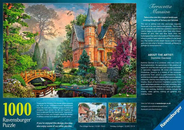 Ravensburger casse-tête Casse-tête 1000 Manoir terreuite 4005555017172