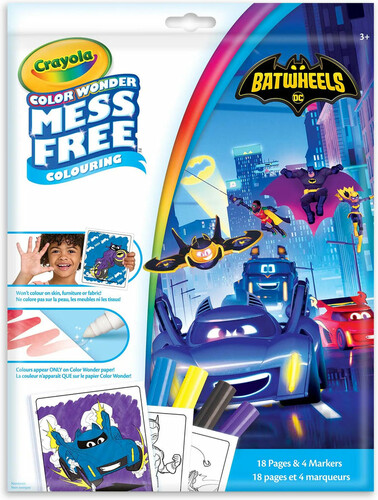 Crayola Color wonder 18 pages et 4 marqueurs Batwheels 063652394507