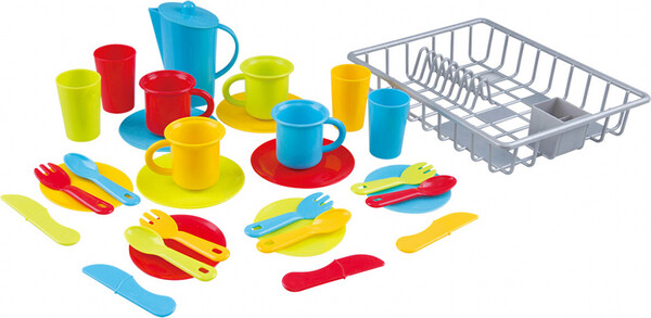 Playgo Toys Playgo service de vaisselle et égouttoir, 4 couverts 191162031183