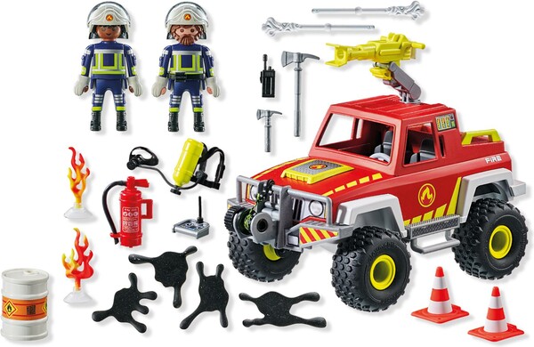 Playmobil Playmobil 71824 Vehicule de pompiers avec bidon essence enflamme 4008789718242