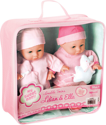 Toysmith Poupée bébé jumeaux Lilian et Ella 085761195394