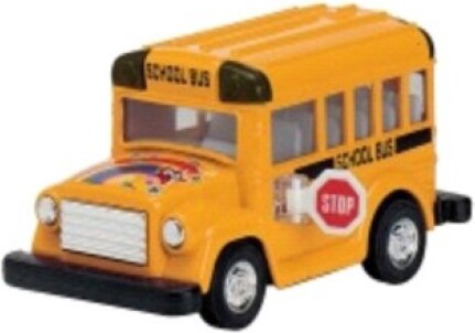 Autobus scolaire en métal à rétro-friction 4" (unité) (varié) 809519170040
