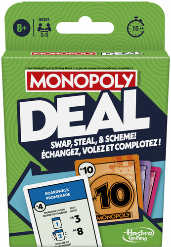 Hasbro Monopoly Deal (fr/en) de cartes nouvelle boite (Refresh) 195166258232