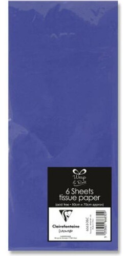 Lamarche Importation Papier de soie sachet 6 feuilles 50 x 70 cm bleu 5033601868309