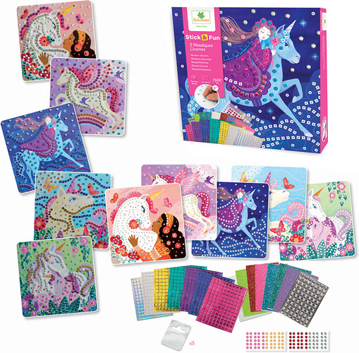 Sycomore stick'n fun - grand modèle 5 mosaïques licornes 3517130011549