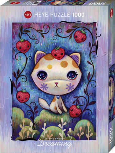 Heye Casse-tête 1000 Jeremiah Ketner - Chaton aux fraises (Strawberry Kitty) 4001689298951