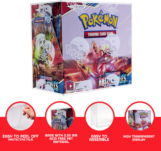 Evoretro EvoRetro pokemon booster large box pet protector soft crease 0.50mm 5pk 3701492103435