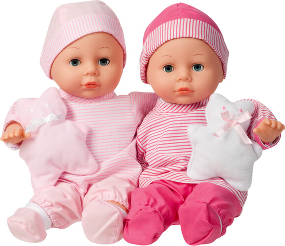 Toysmith Poupée bébé jumeaux Lilian et Ella 085761195394