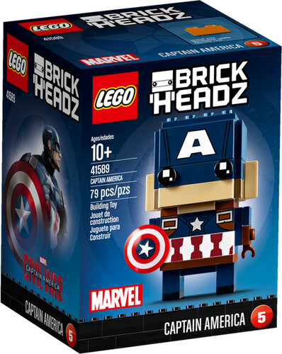 LEGO LEGO 41589 Brickheadz Captain America, Capitaine America La Guerre civile, Super-héros 673419267182
