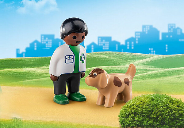 Playmobil Playmobil 70407 1.2.3 Veterinaire avec chien (février 2021) 4008789704078