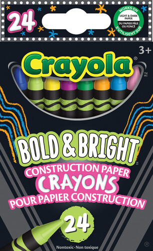 Crayola Crayon de cire pour papier construction Éclat et brillance 24 063652692900
