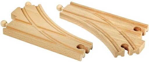 Brio Train Brio Train en bois Aiguillages courbes - 144mm 33346 7312350333466