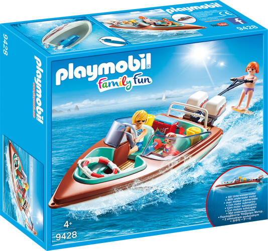 Playmobil Playmobil 9428 Vacanciers avec vedette et moteur submersible (bateau) 4008789094285