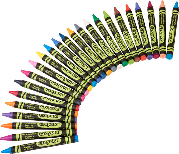 Crayola Crayon de cire pour papier construction Éclat et brillance 24 063652692900