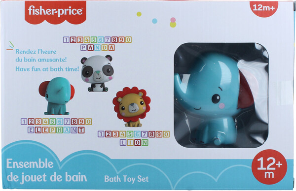 Fisher Price Ensemble jouets de bain alphabet éléphant 19 pièces 061272200482