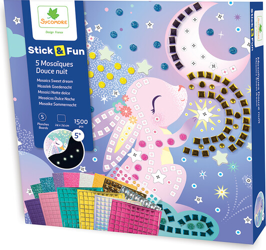 Sycomore stick'n fun - grand modèle 5 mosaïques - douce nuit 3700143948395