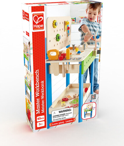 Hape Établi en bois avec outils 40 pièces 6943478004221