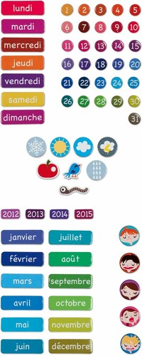 Janod Agenda / calendrier magnétique français Une belle journée (fr) 3700217329723