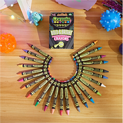 Crayola Crayon de cire pour papier construction Éclat et brillance 24 063652692900