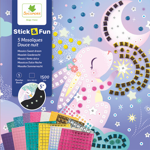 Sycomore stick'n fun - grand modèle 5 mosaïques - douce nuit 3700143948395