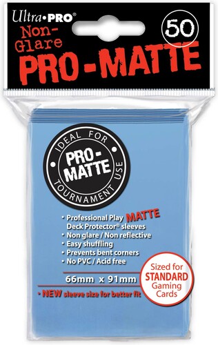 Ultra PRO Protecteurs de cartes Standard PRO-Matte bleu pâle 66x91mm 50ct 074427841881