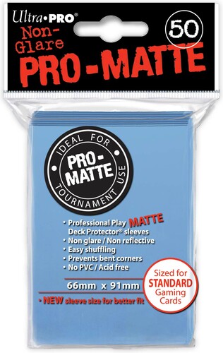 Ultra PRO Protecteurs de cartes mtg pro-matte bleu pâle 66x91mm 50ct 074427841881